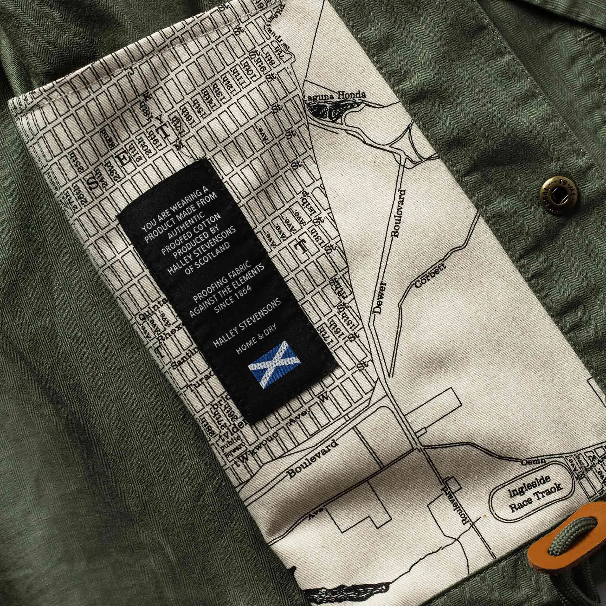 The Lombardi Jacket in Olive Dry Wax