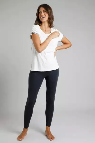 Weird Fish Louisa Stretch Leggings Washed Black