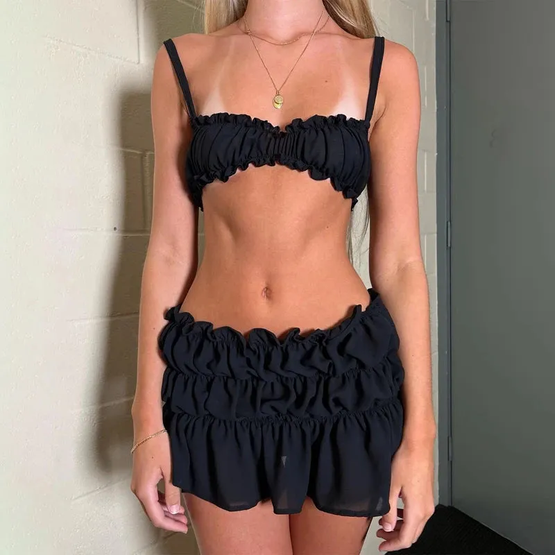 Wind Begins To Blow Skirt Set