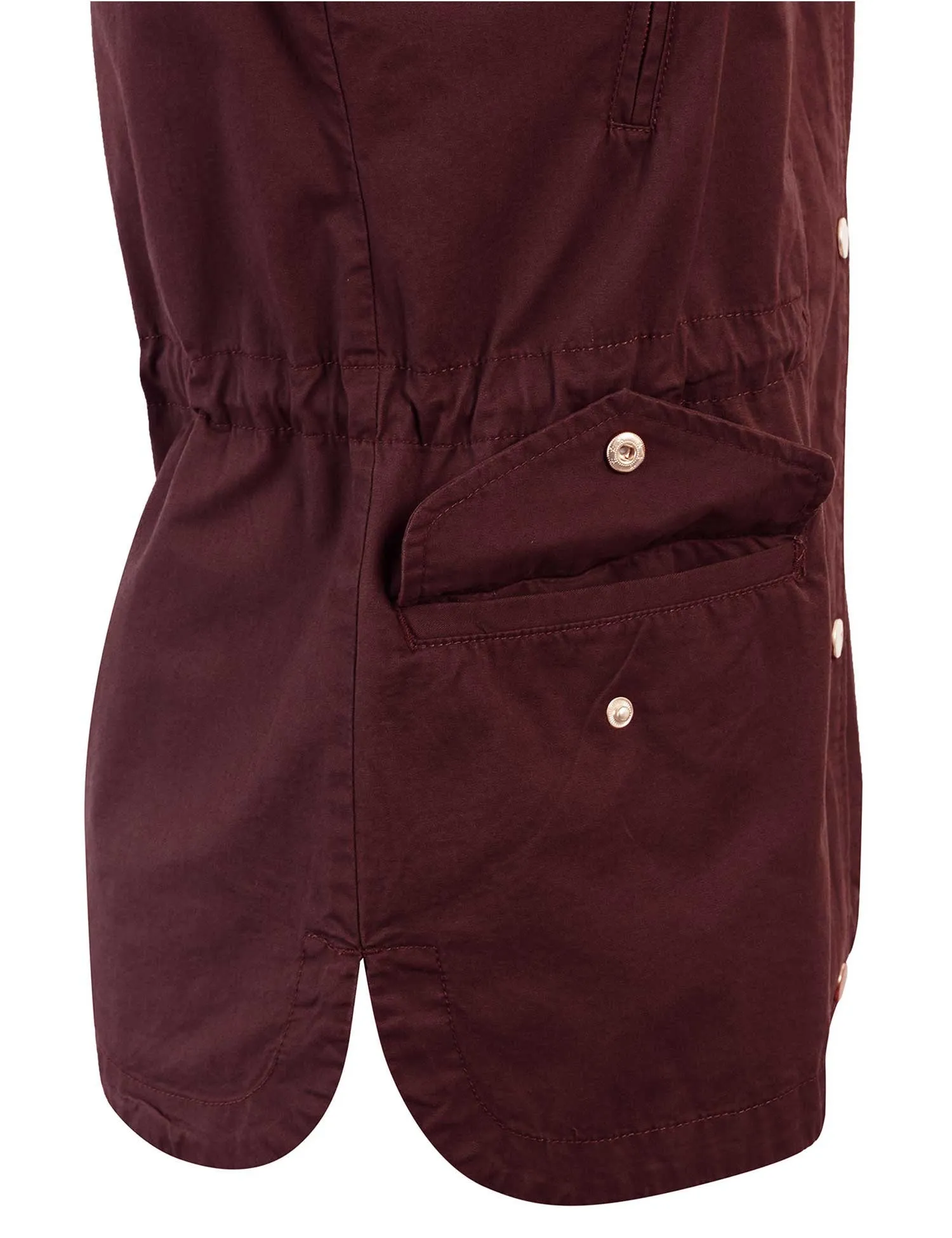 Womens Zip Up Military Anorak Safari Jacket with Hoodie