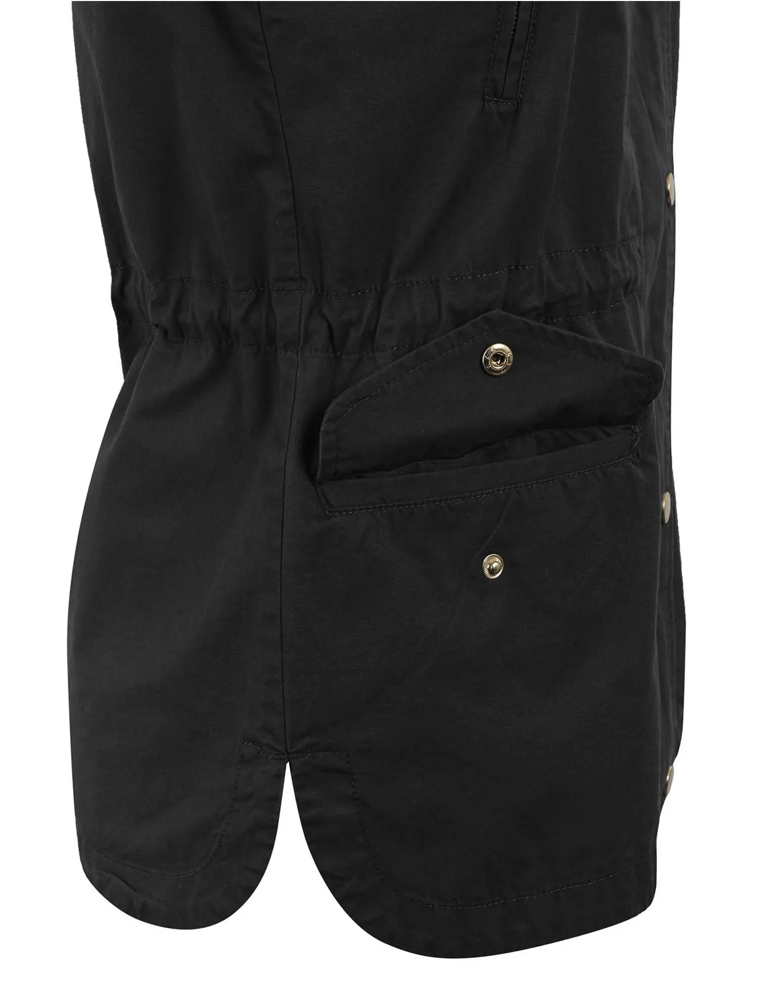 Womens Zip Up Military Anorak Safari Jacket with Hoodie