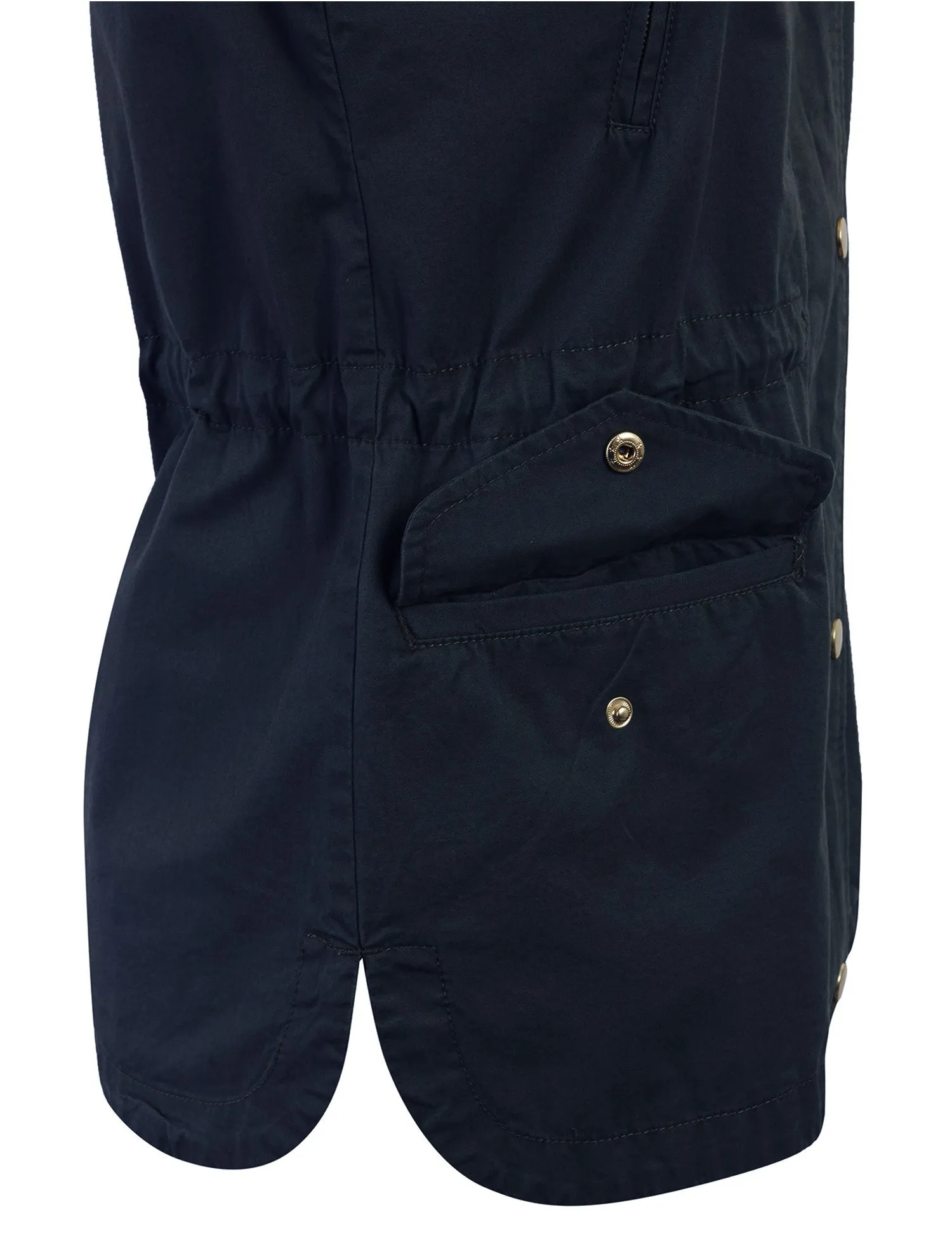 Womens Zip Up Military Anorak Safari Jacket with Hoodie