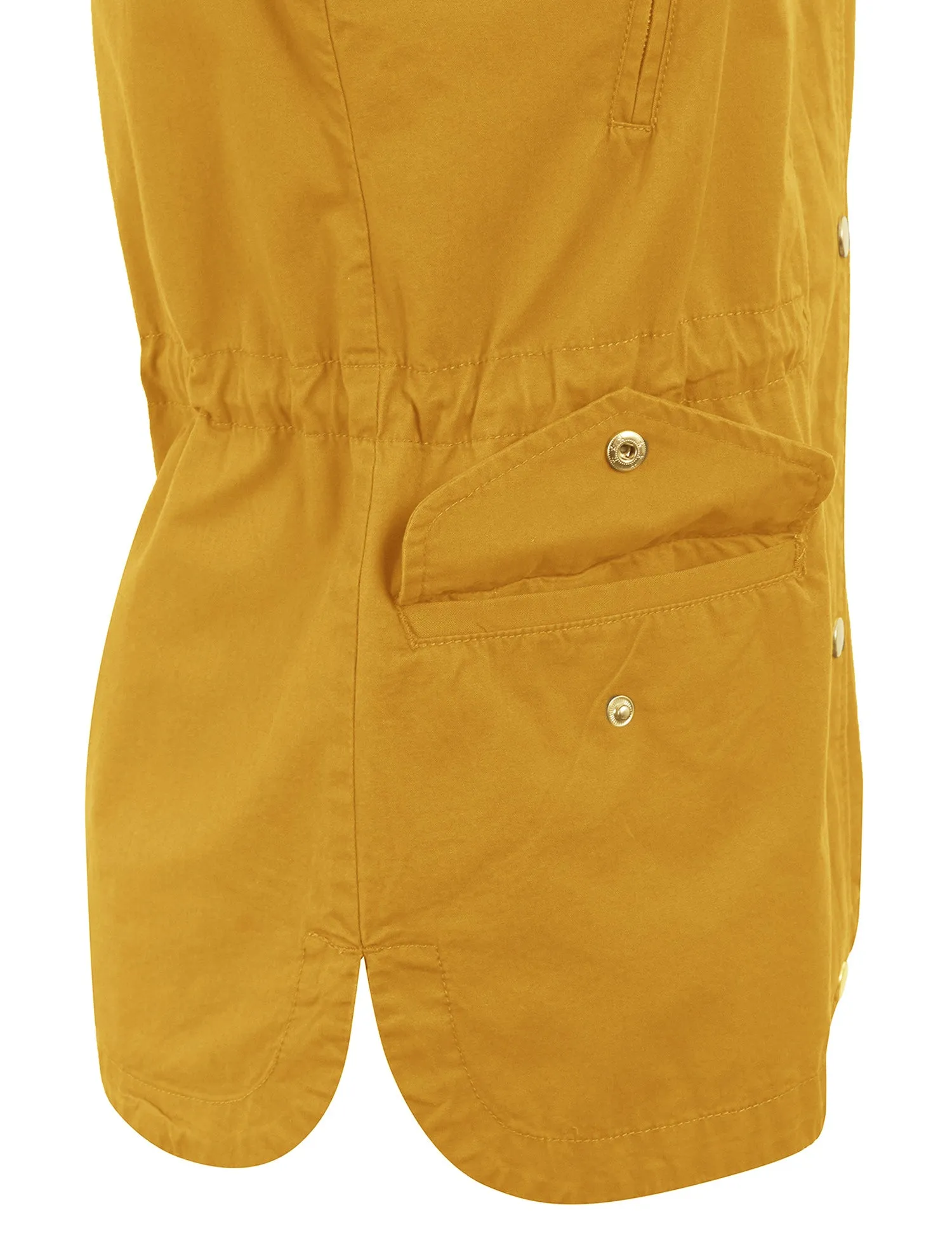 Womens Zip Up Military Anorak Safari Jacket with Hoodie