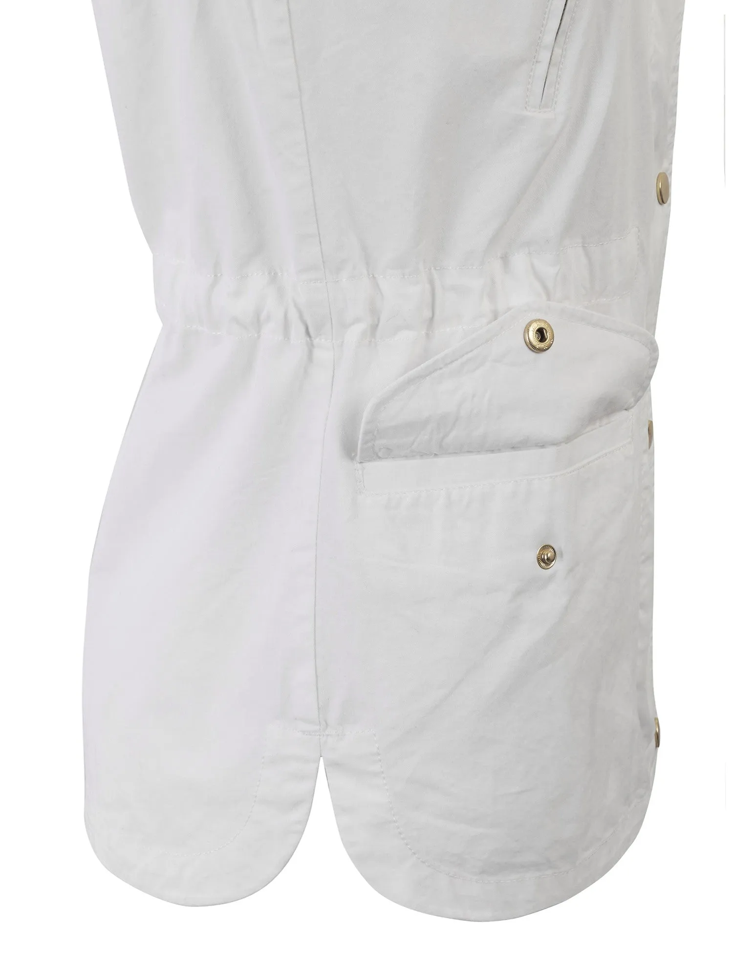 Womens Zip Up Military Anorak Safari Jacket with Hoodie